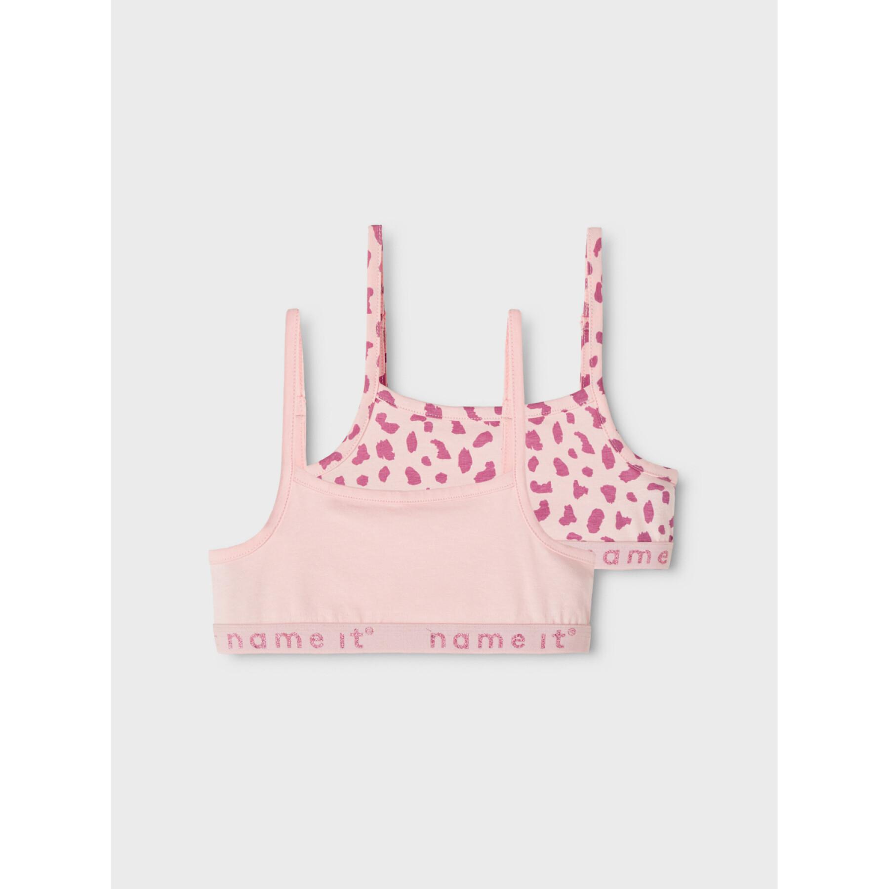 Pack of 2 bras for girls Name it Strap Strawberry