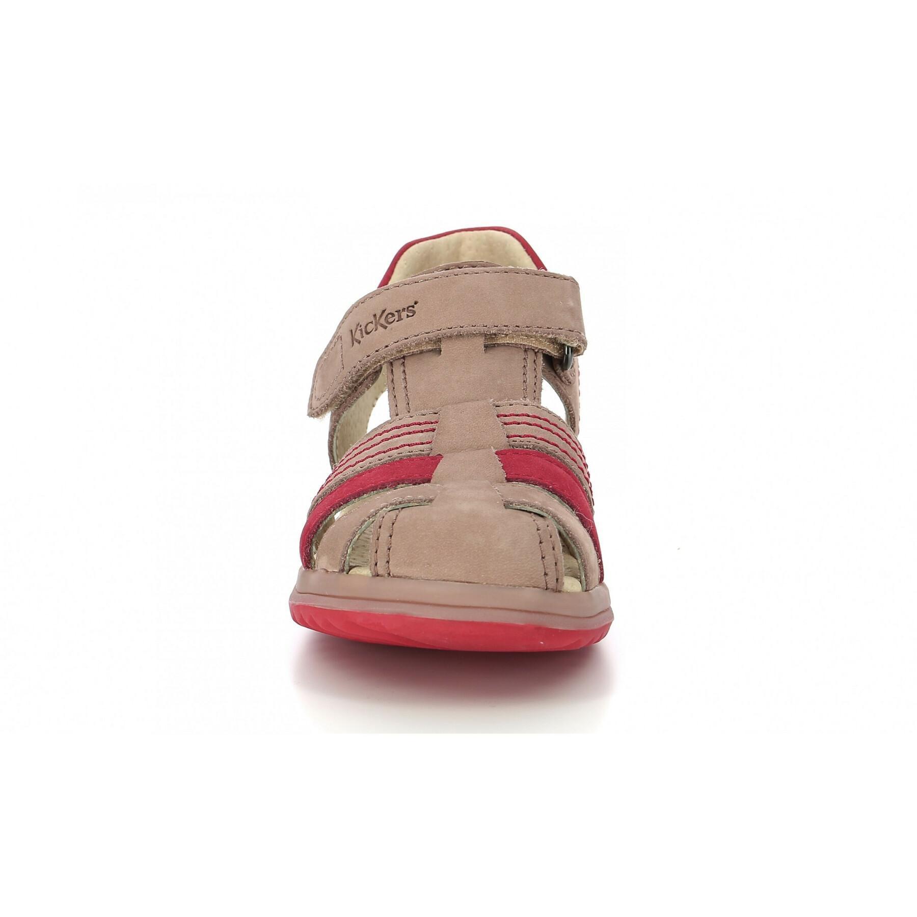 Children's sandals Kickers Platinium