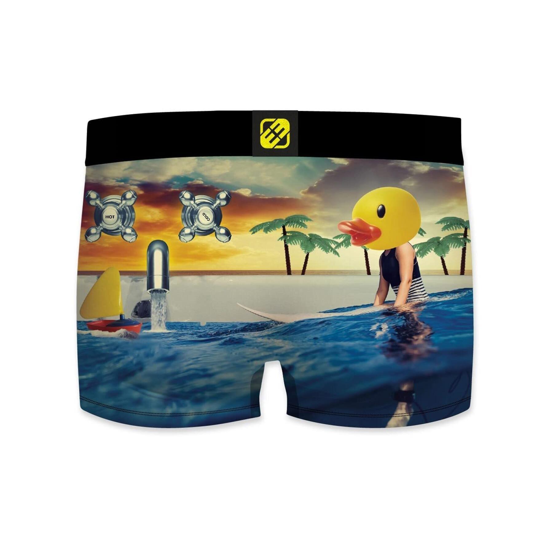 Boxer printed with duck skate and surf surrealist child Freegun