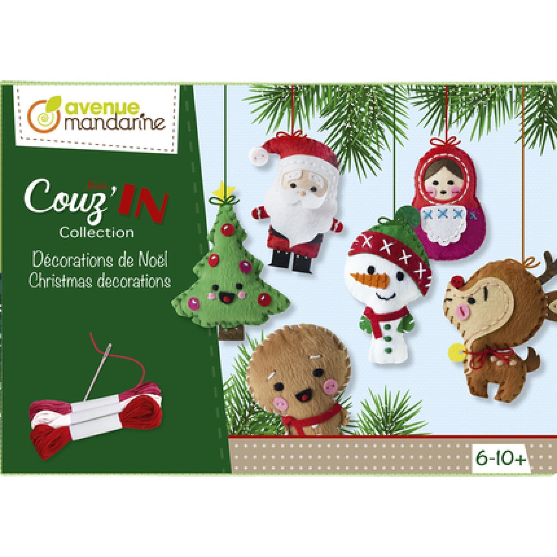 Christmas decoration sewing kit Avenue Mandarine Mini Couz'IN
