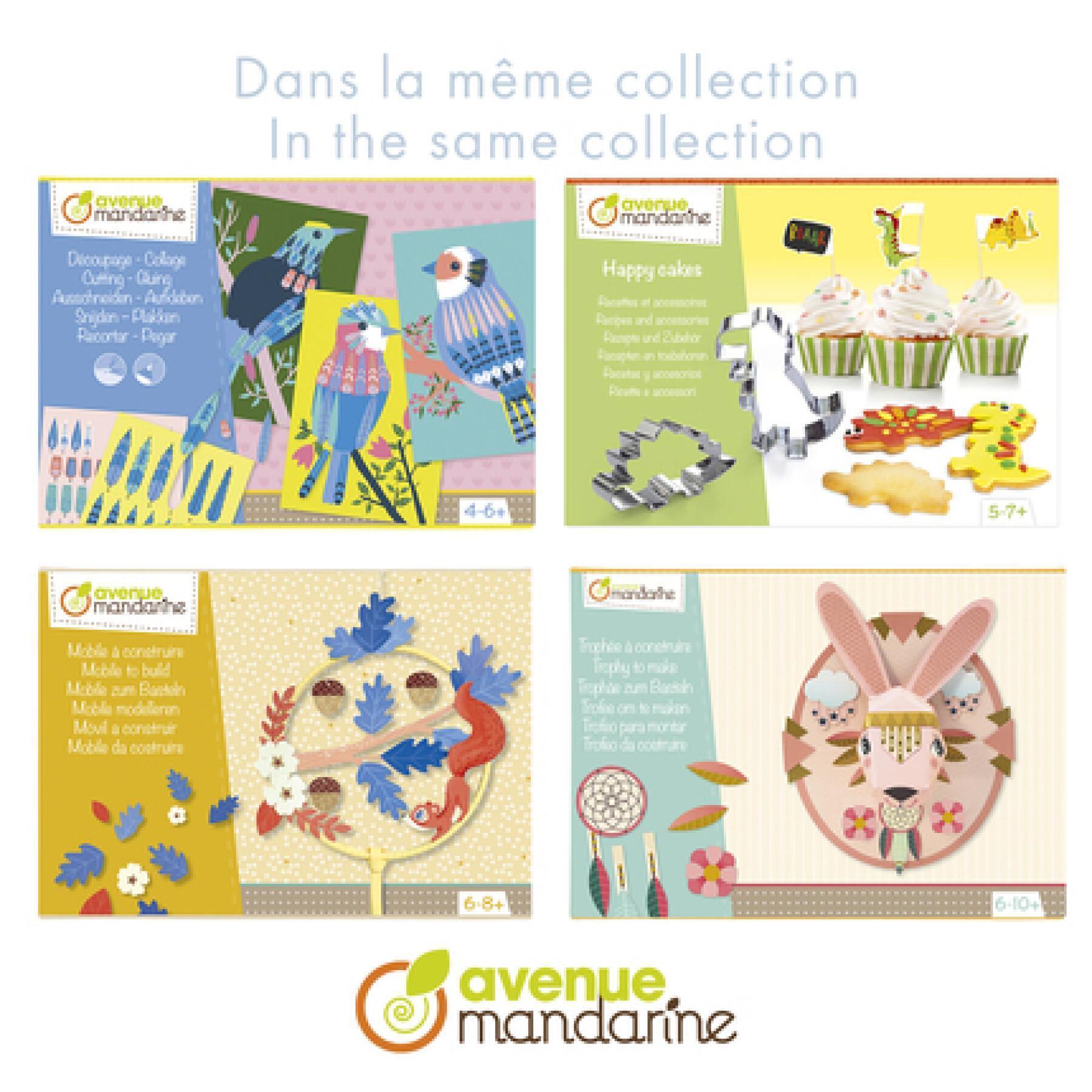 Creative box flower press and postcards to decorate Avenue Mandarine