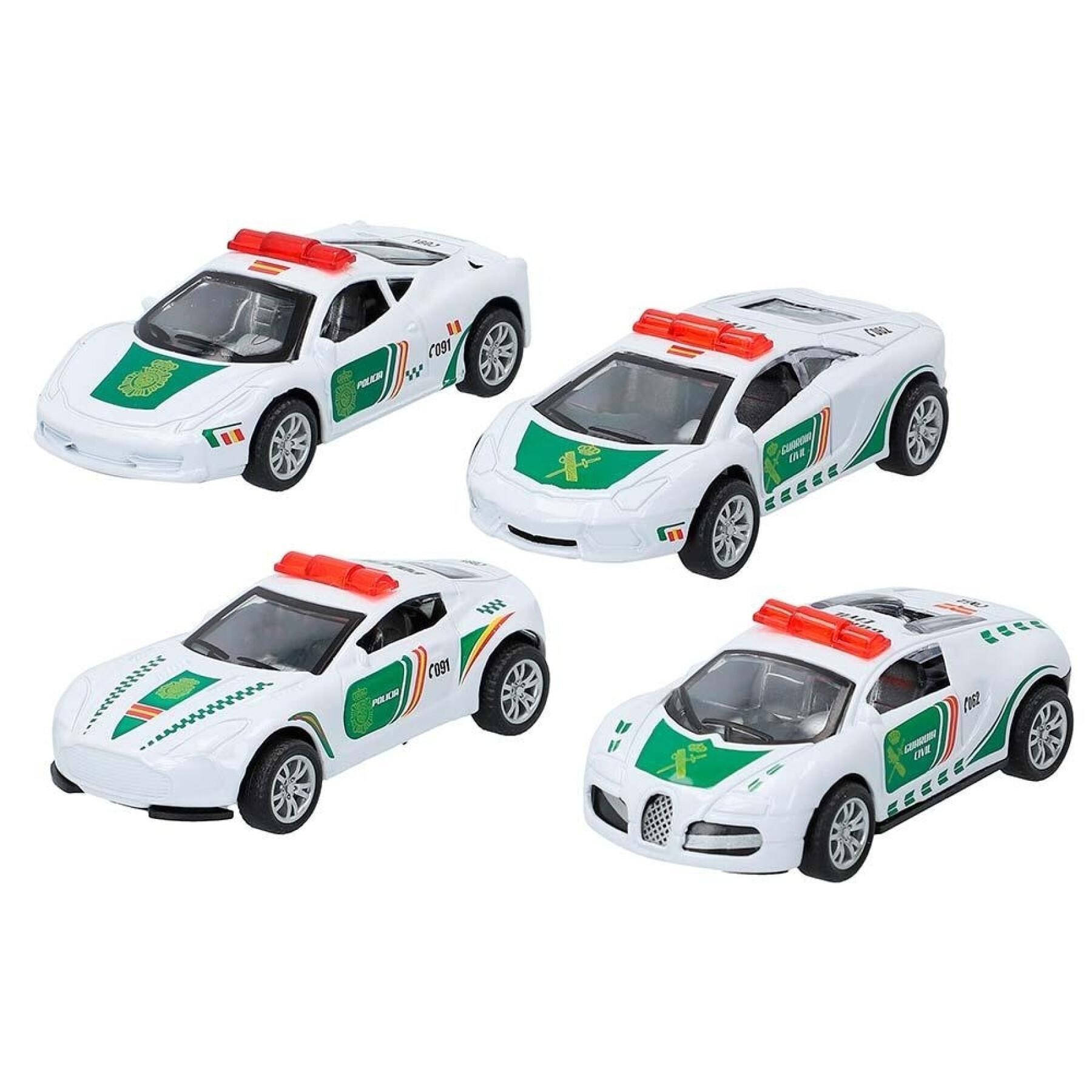 Set of 4 metal guardia civil cars CB Toys Speed&go échelle 1:43
