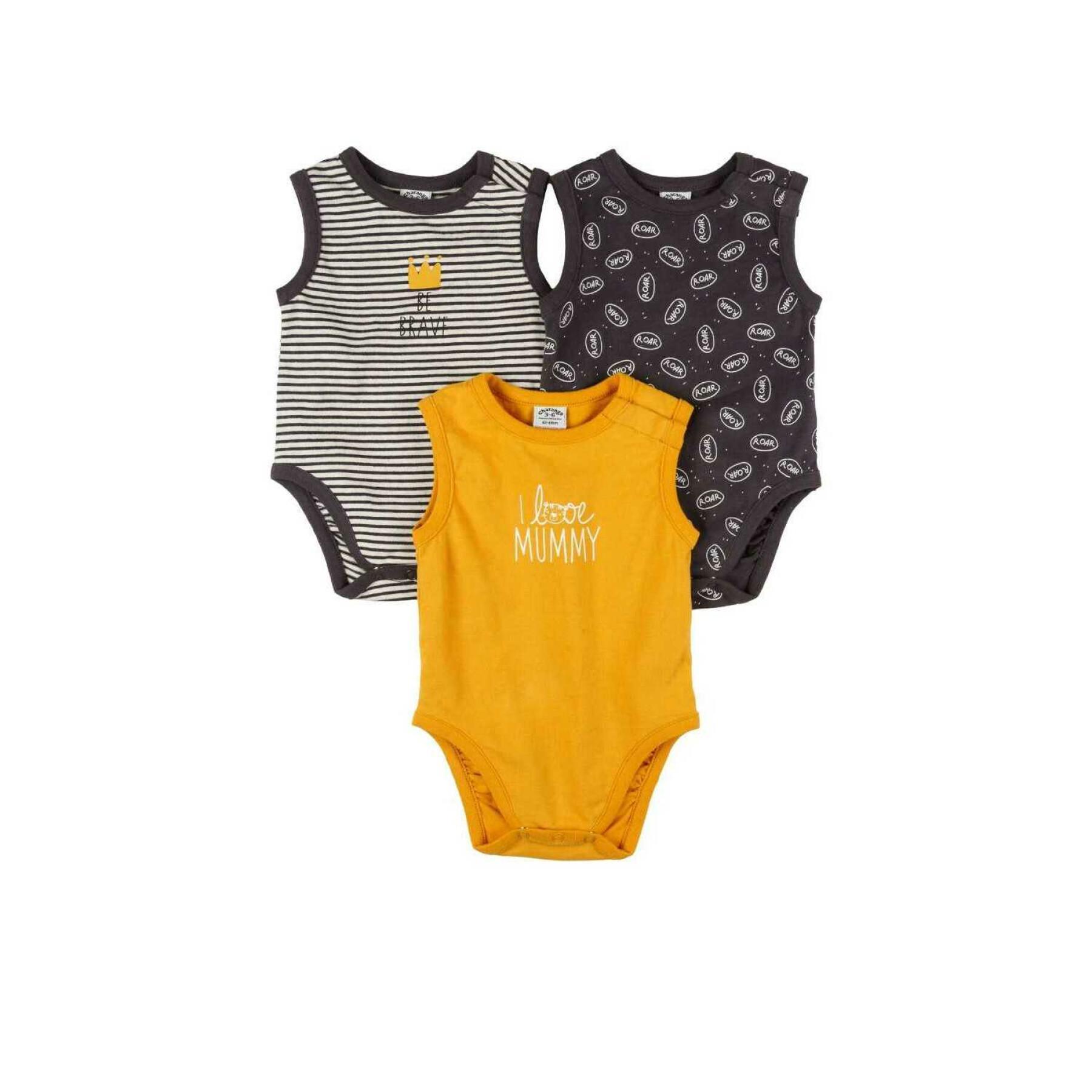 Set of 3 baby bodysuits Charanga Mabrave
