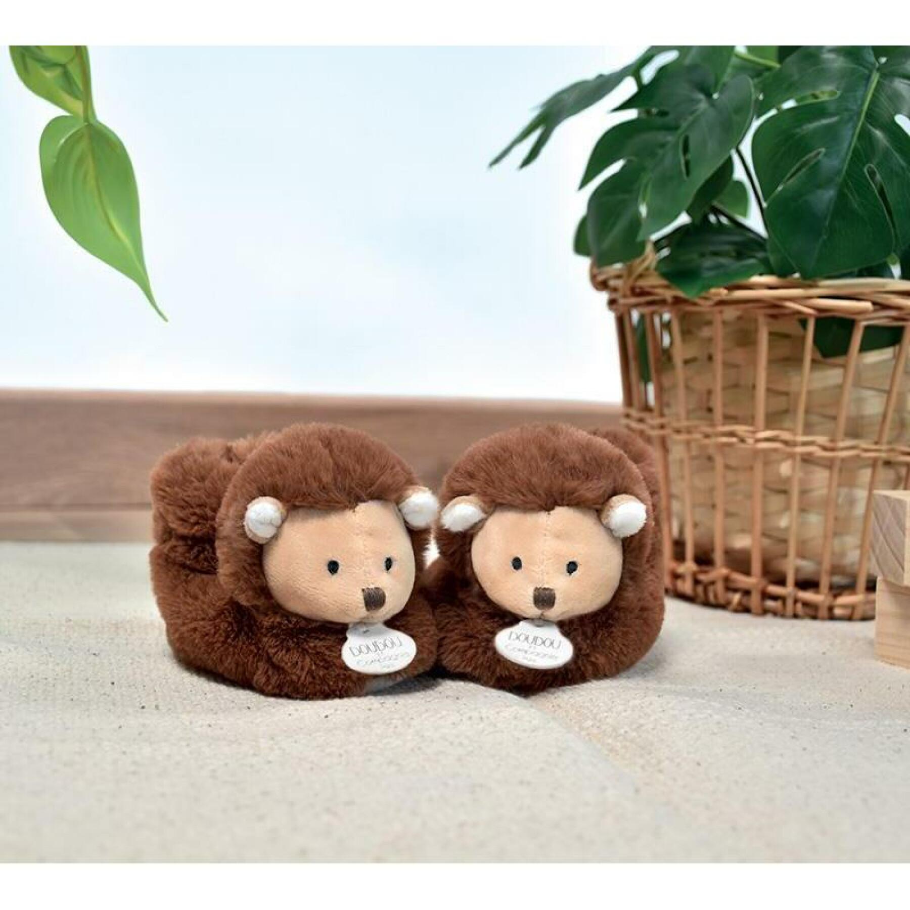 Slippers with rattle baby Doudou & compagnie Unicef - Hérisson