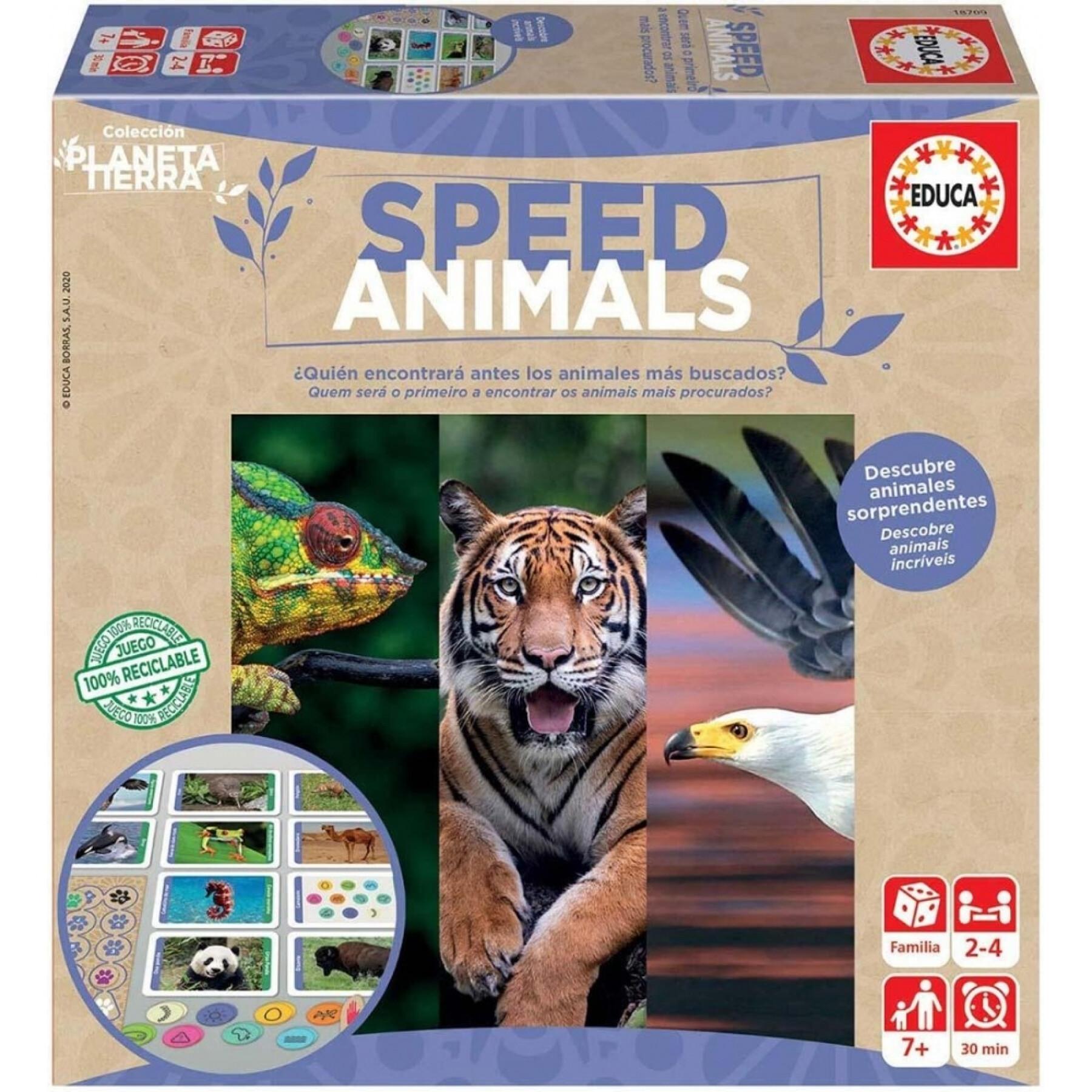 Board games fast animals of the planet earth Educa