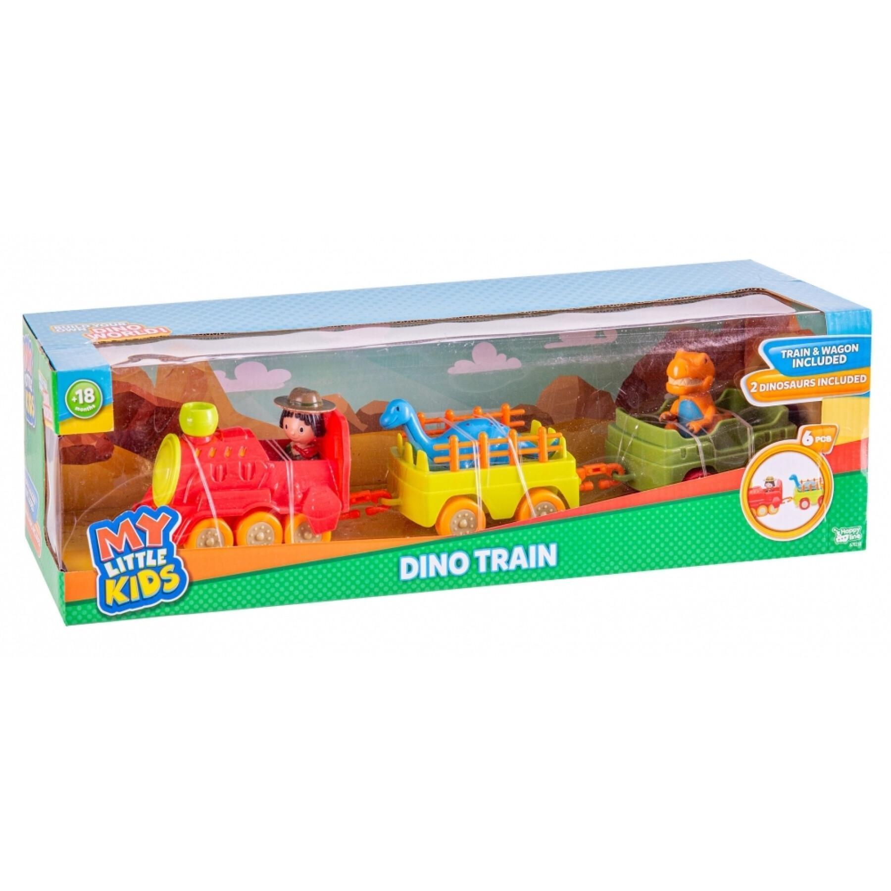 Preschool train with 2 cars Fantastiko Dino