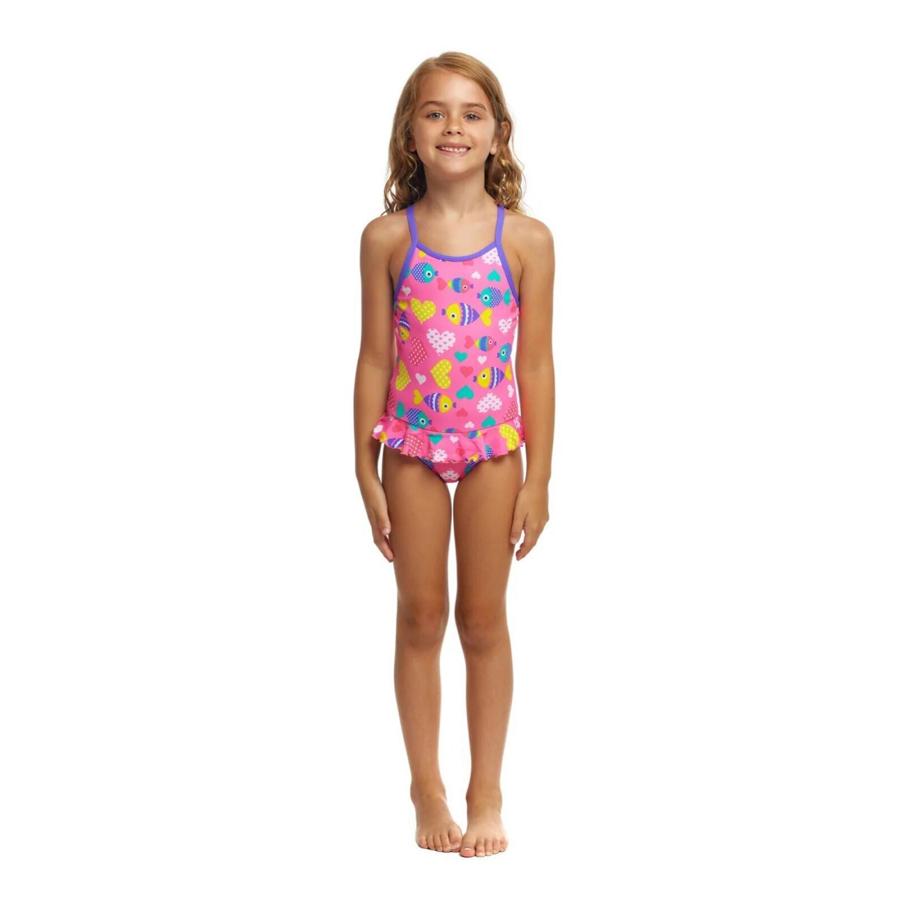 1-piece swimsuit for girls Funkita Belted Frill