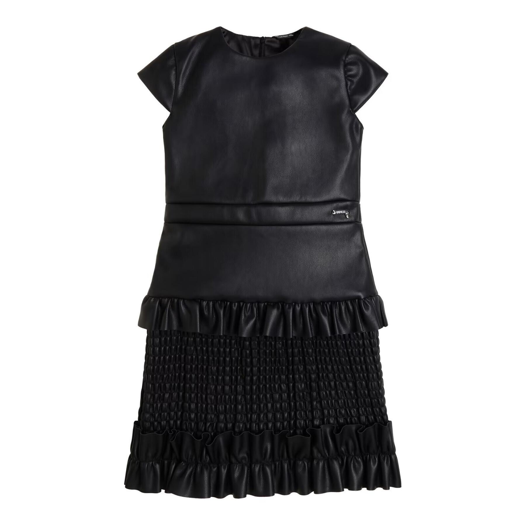 Imitation leather dress for girls Guess