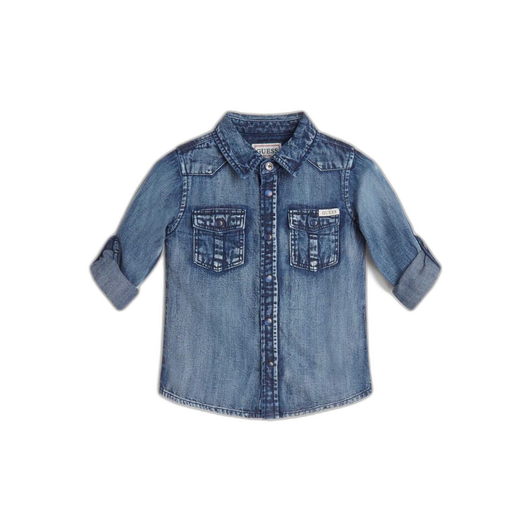Adjustable jeans shirt for kids Guess