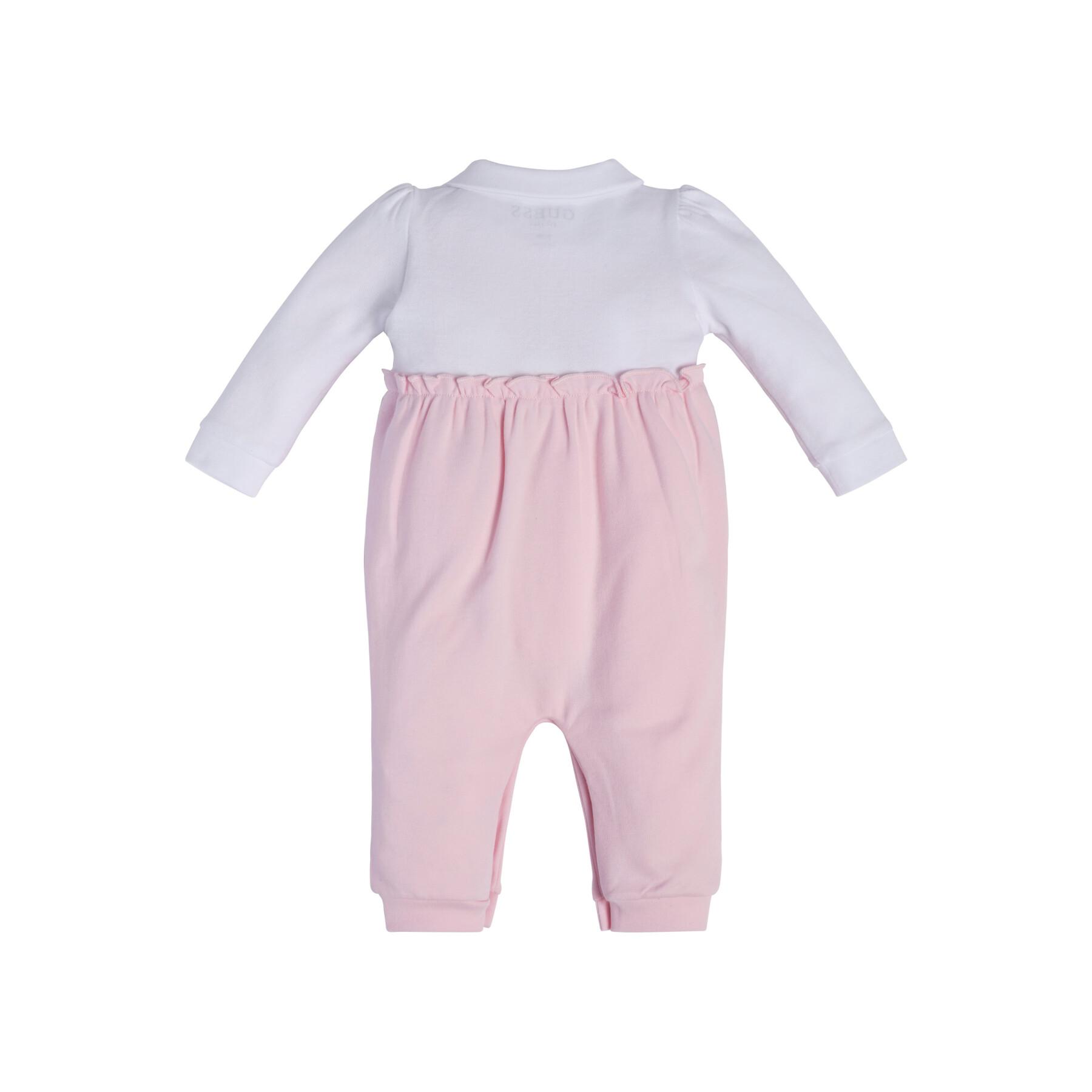 Baby girl long sleeve overalls Guess