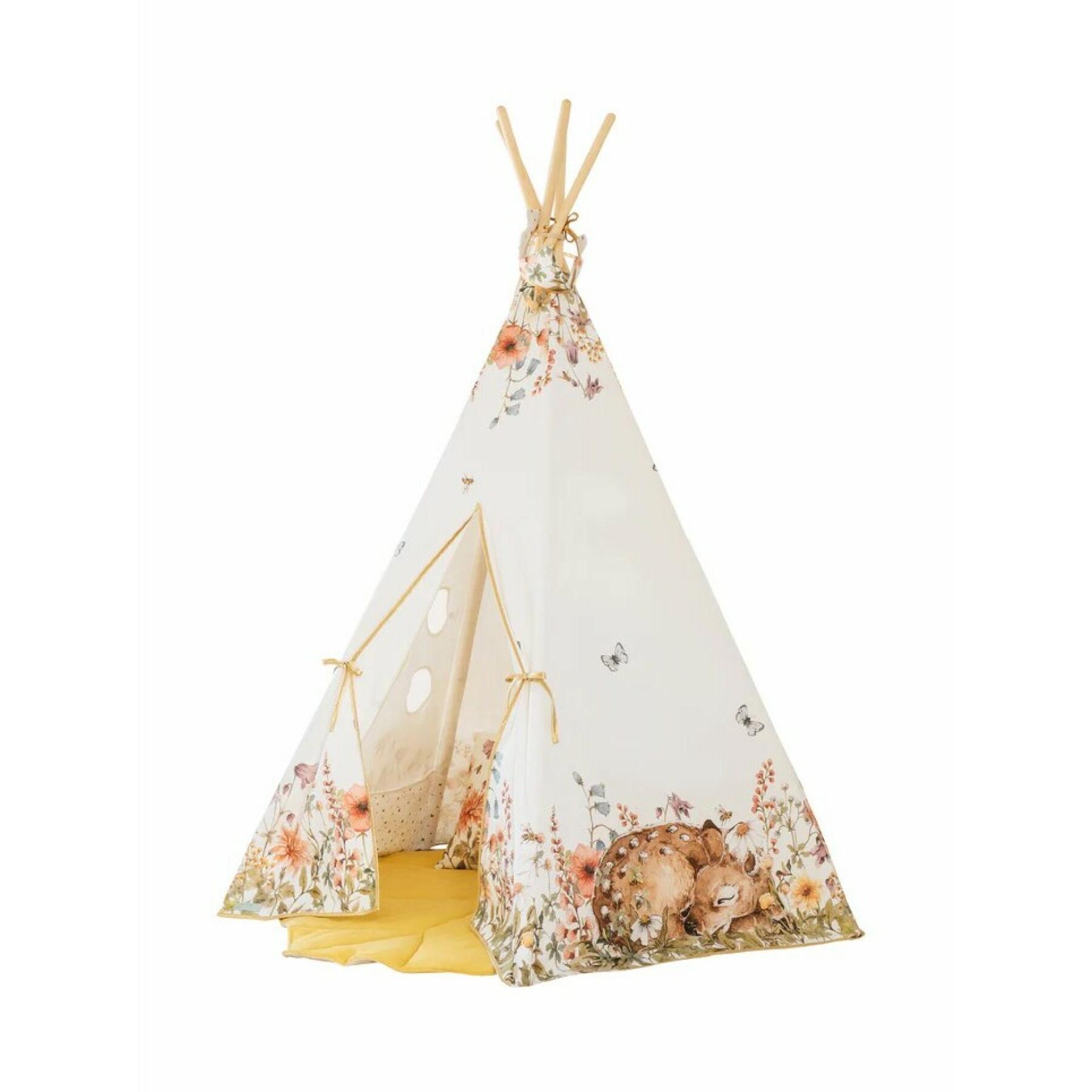 Children's teepee and carpet set Moi Mili "Fleurs Sauvages"