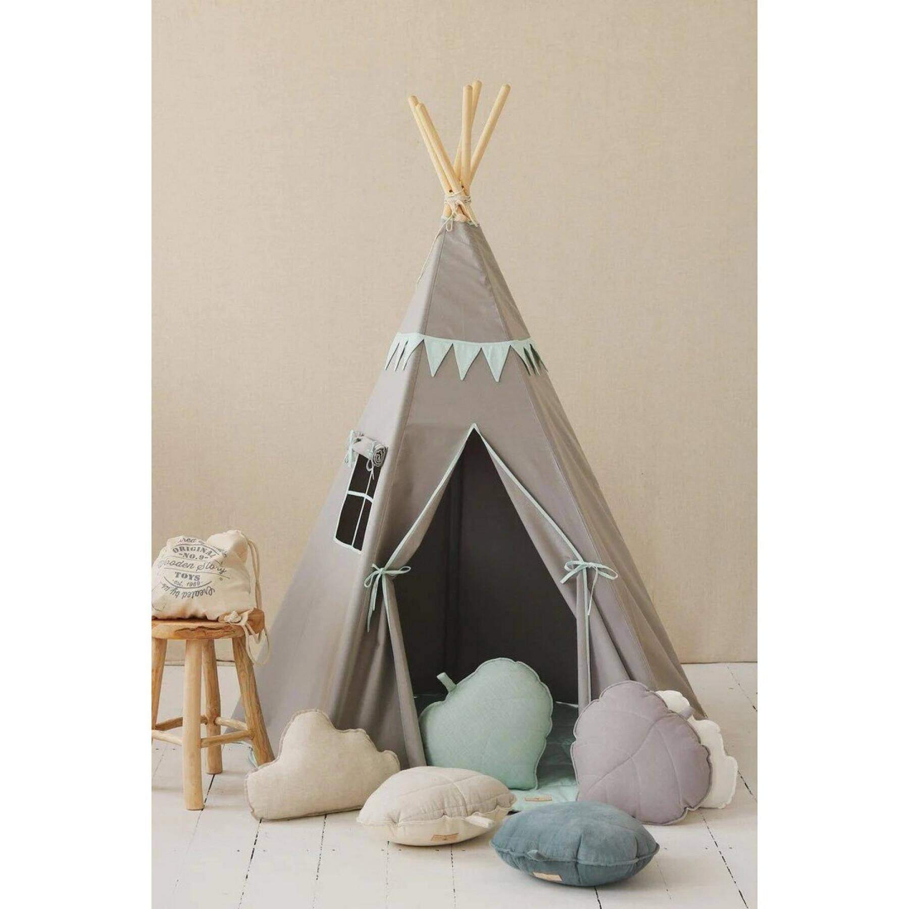 Teepee set with garland and carpet Moi Mili "Mint Love"