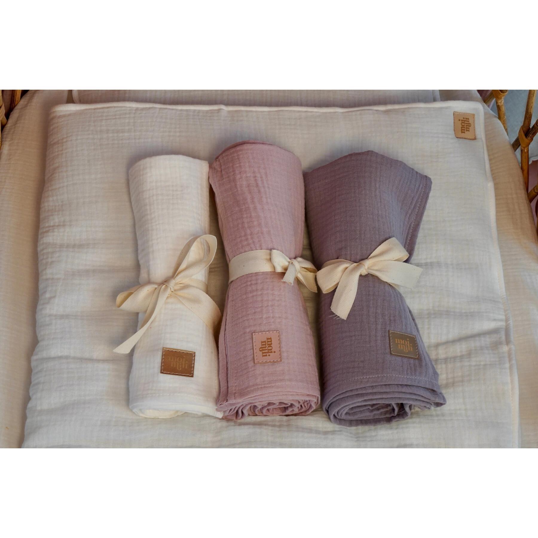 Set of 2 baby towels Moi Mili Gray