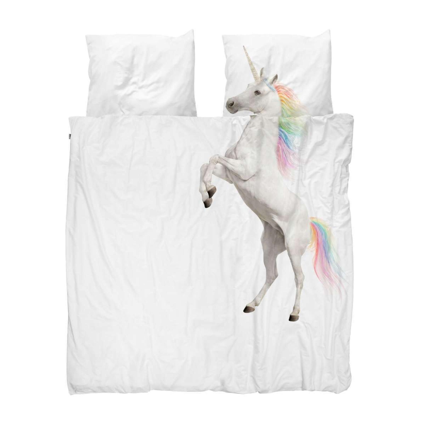 Comforter cover and pillowcase for children Snurk Unicorn