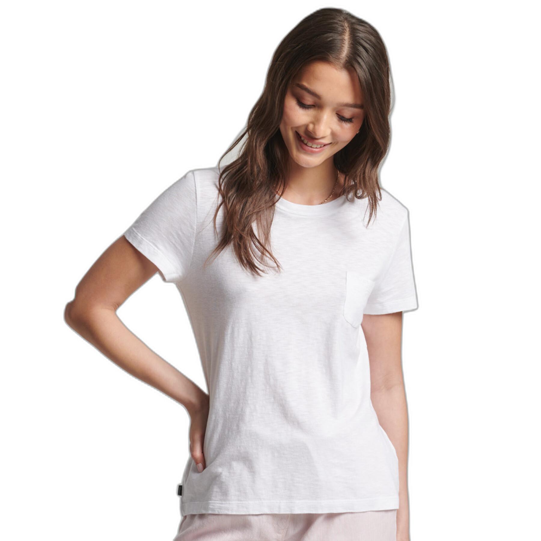 T-shirt with pocket organic cotton girl Superdry Studios