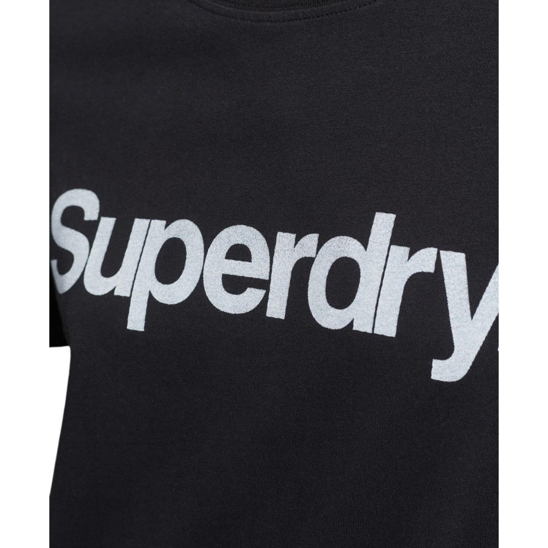 Organic cotton t-shirt girl Superdry Core Logo 80s