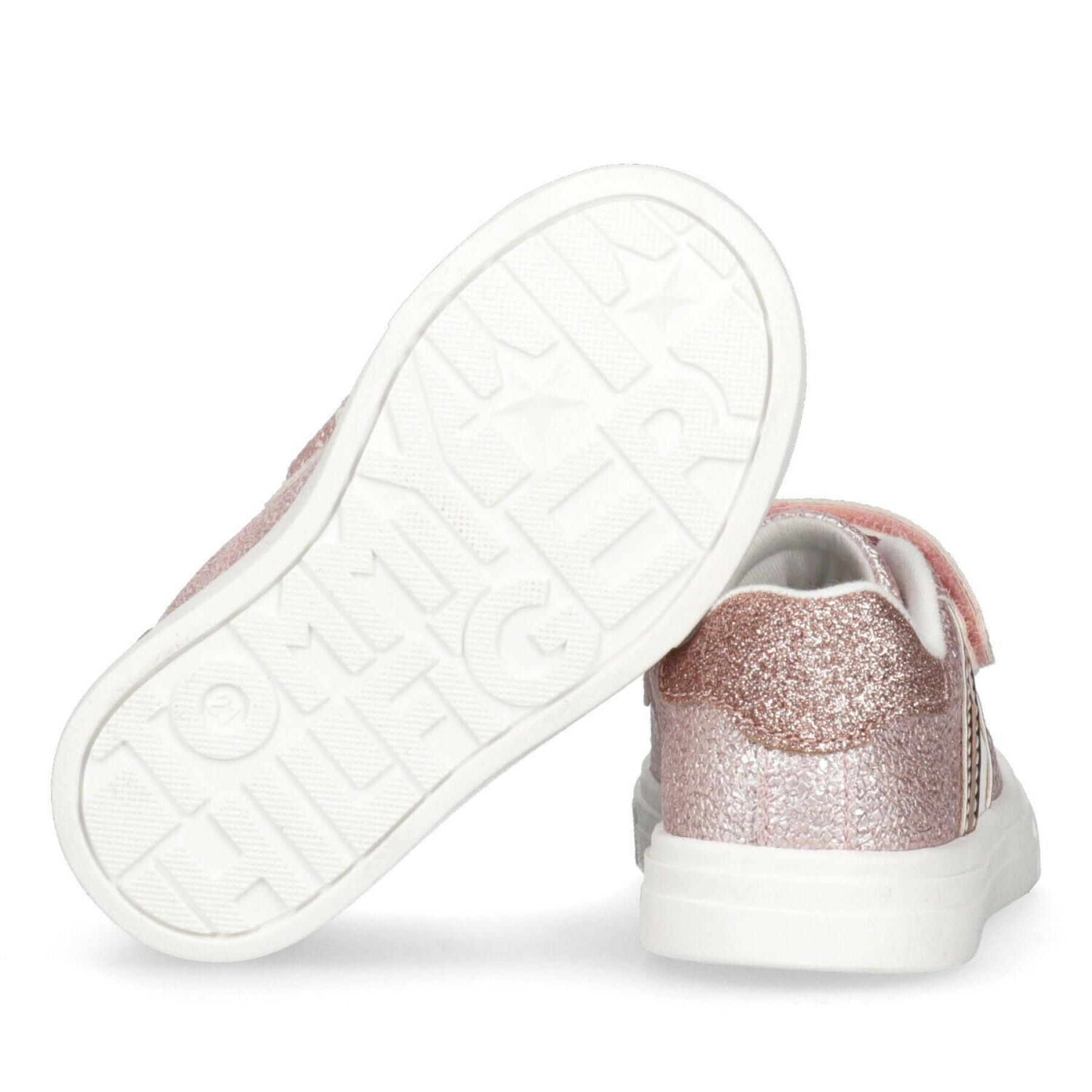 Baby girl lace-up sneakers with velcro Tommy Hilfiger