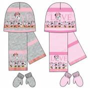 Children's hat and scarf set with sequined mittens Disney