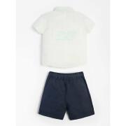 Baby boy linen shirt + shorts set Guess