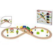 30 piece wooden train set Play & Learn